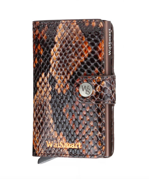 WalSmart Mini SnakeSkin Akıllı Mekanizmalı Deri Cüzdan